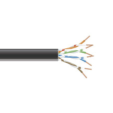 CAT6 550-MHZ STRANDED ETHERNET BULK CABLE - UNSHIELDED (UTP), CM PVC, BLACK, 100