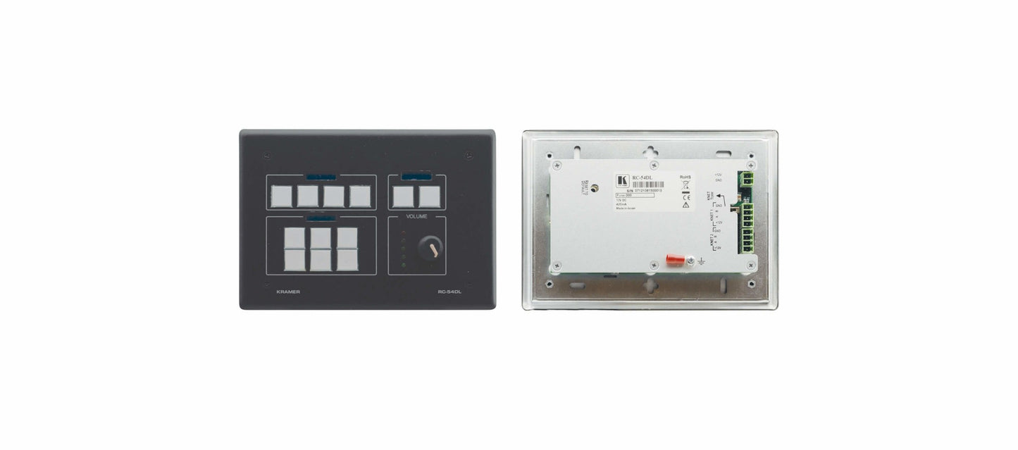 Kramer Electronics THE RC-54DL IS A 3 GANG US, AUXILIARY ROOM CONTROLLER THTAT ACTS AS AN ALL-IN-ON