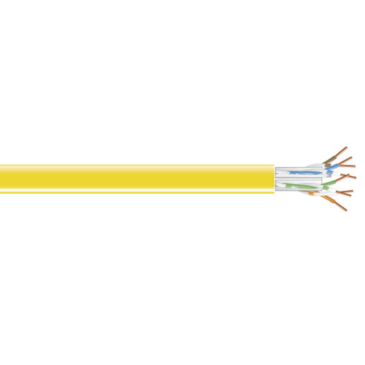 CAT6 250-MHZ SOLID ETHERNET BULK CABLE - UNSHIELDED (UTP), CM PVC, YELLOW, 1000-