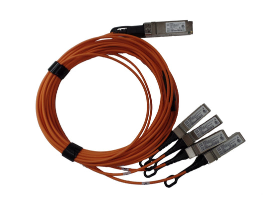 Hewlett Packard Enterprise Q9S66A fiber optic cable 196.9" (5 m) QSFP+ 4x SFP+ Orange