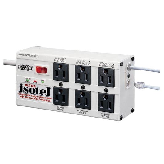 Tripp Lite ISOTEL6ULTRA surge protector Light grey 6 AC outlet(s) 110 - 125 V 72" (1.83 m)