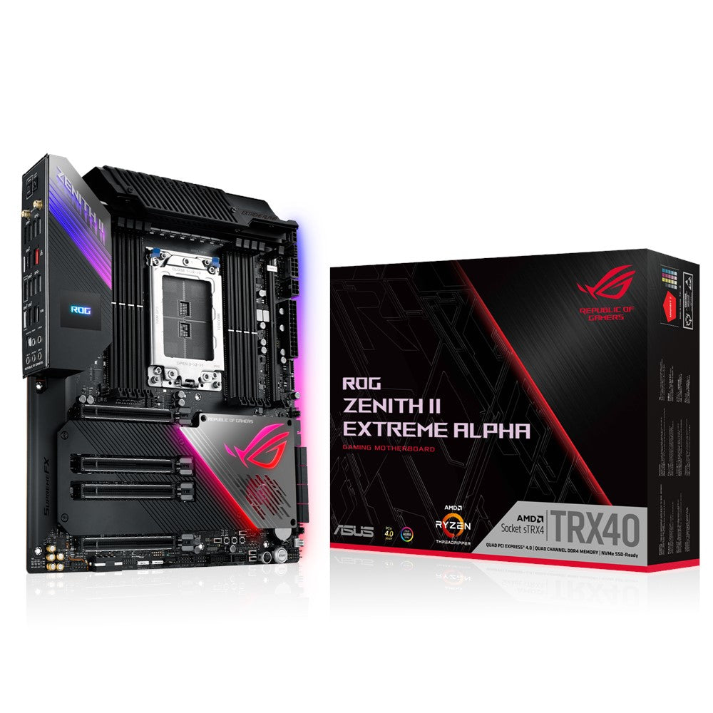 ASUS ROG Zenith II Extreme Alpha AMD TRX40 Socket sTRX4 Extended ATX