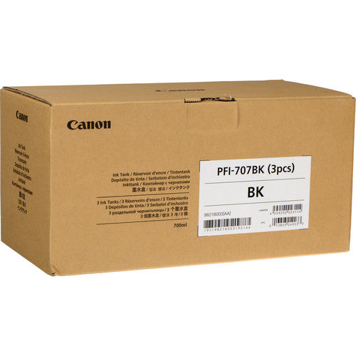 9821B003 - Canon DYE BLK PFI-707BK INK TANK 700ML