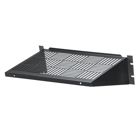 IT RACKMOUNT VENTED SHELF - FIXED, 3U, 19", 12"D, 2-POINT, 35-LB. CAPACITY, GSA,