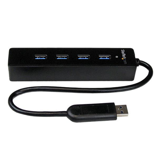 StarTech.com ST4300PBU3 interface hub USB 3.2 Gen 1 (3.1 Gen 1) Type-A 5000 Mbit/s Black