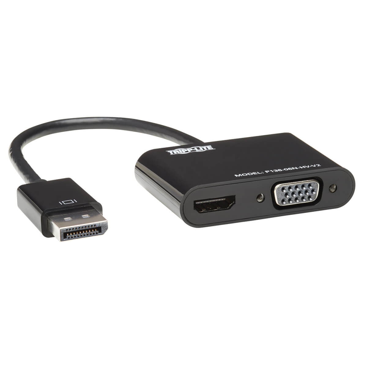 Tripp Lite P136-06N-HV-V2 video cable adapter 5.91" (0.15 m) DisplayPort HDMI/VGA Black