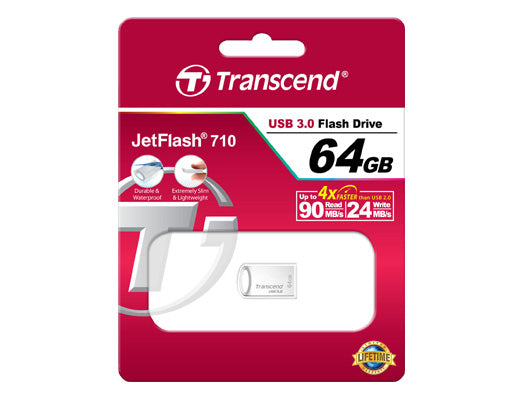 TS64GJF710S - Transcend 64GB JETFLASH 710 SILVER USB 3.0