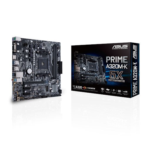 PRIME A320M-K,AM4 SOCKET FOR AMD RYZEN/7TH A-SERIES/ATHLON,UATX,AMD A320,MAX. 32