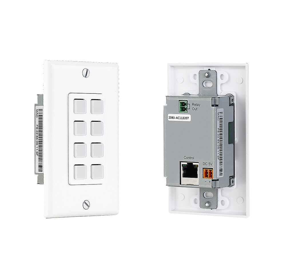 WP-IPKEYPAD8 - KanexPro WALL PLATE BASED CONTROL KEYPAD W/ POE AND EASY TO USE CONTROL SOFTWARE