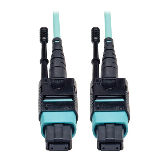 Tripp Lite N844-10M-12-P fiber optic cable 396.1" (10.1 m) MTP OM3 Black, Turquoise