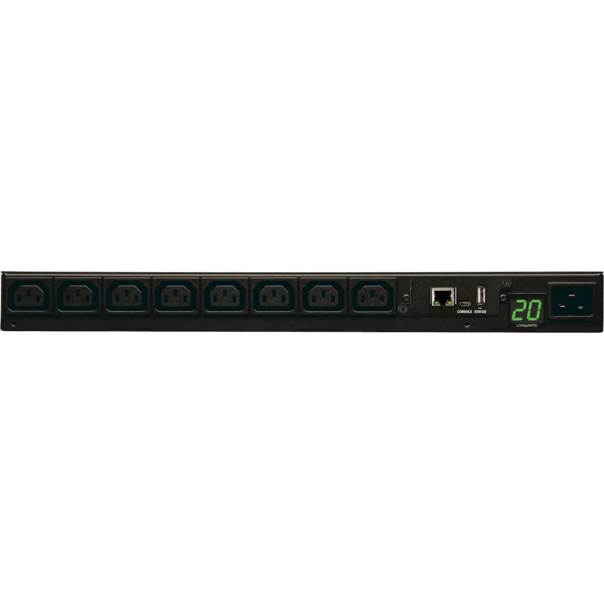 3.2-3.8KW SINGLE-PHASE MONITORED PDU, 200-240V OUTLETS (8-C13), C20/L6-20P ADAPT