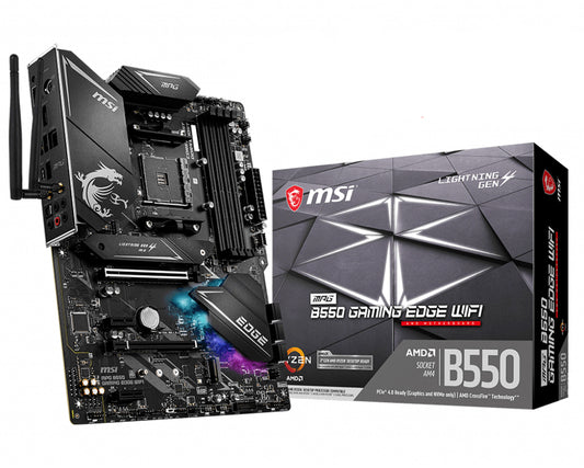 MPG B550 GAMING EDGE WIFI,AMD B550,BLACK/MATT,ATX,AM4,SUPPORTS 3RD GEN AMD RYZEN