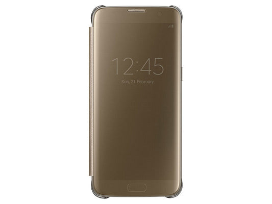 Samsung Clear View Cover mobile phone case 5.5" Folio Gold, Transparent